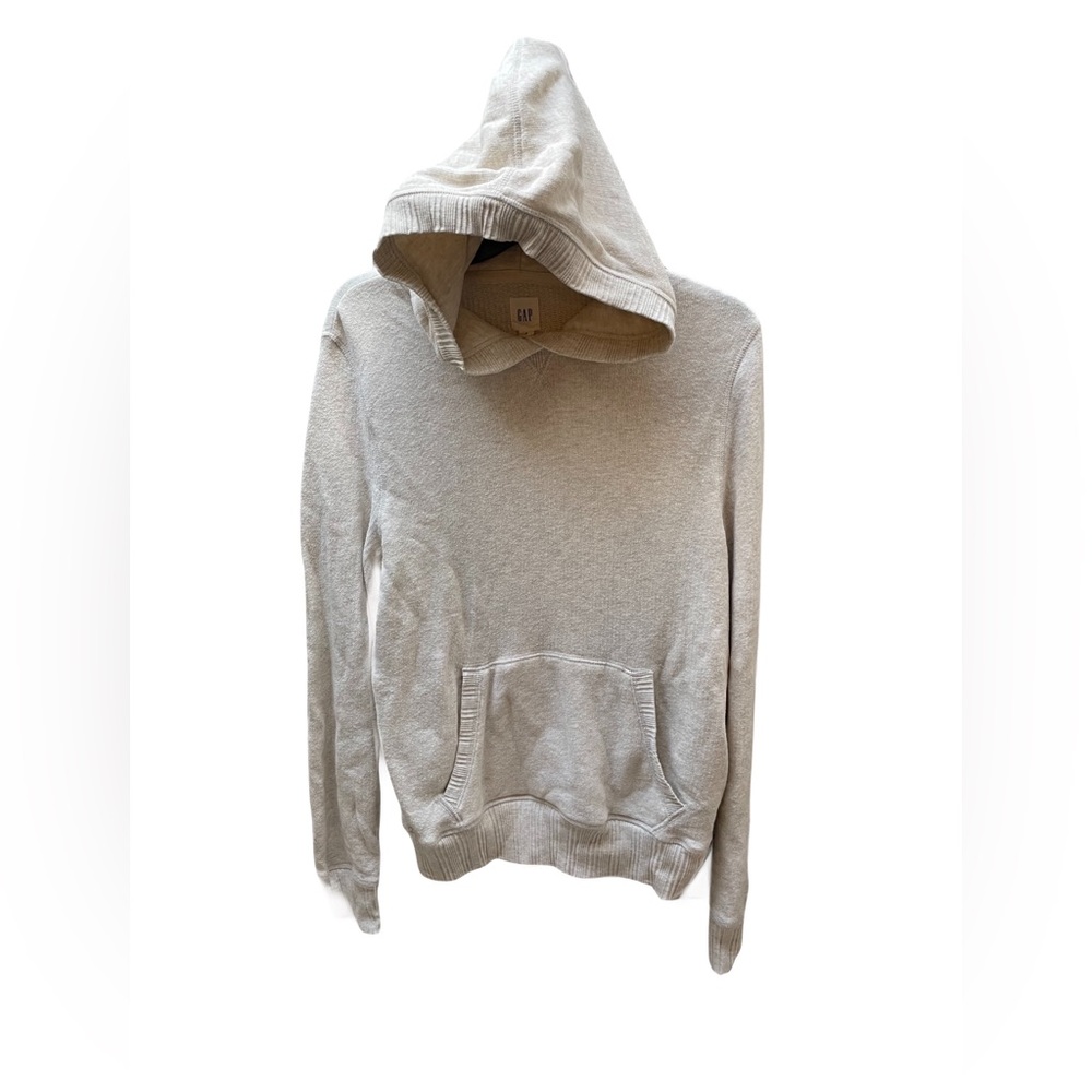 ❤️ GAP MENS OATMEAL TERRY HOODIE SWEATER SIZE SMALL